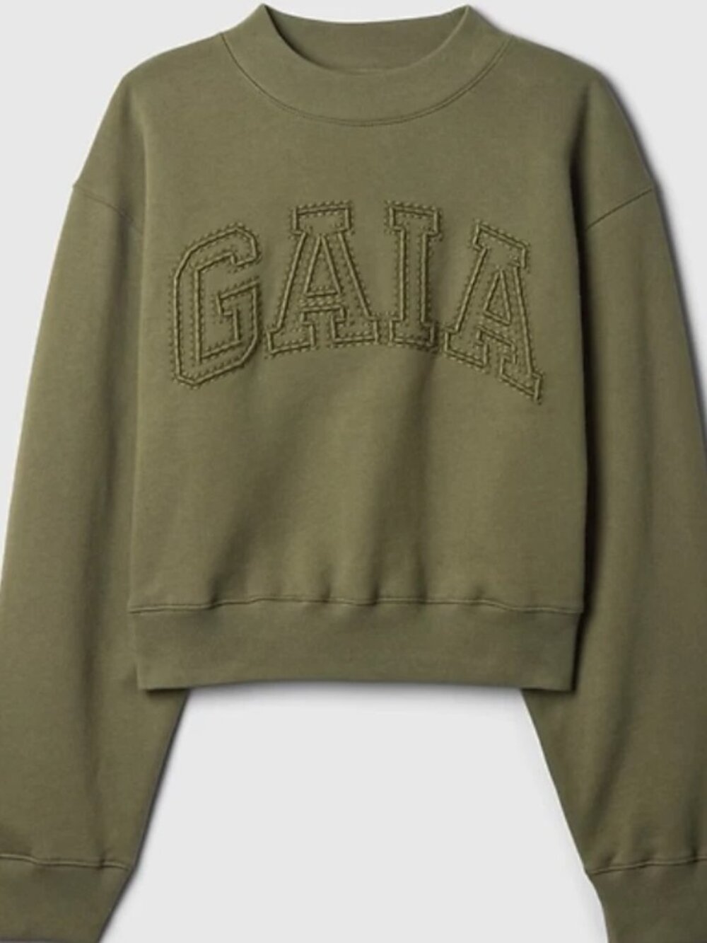 GAP x Cult Gaia Logo Crewneck Sweatshirt – Army Green – Size [ M ]